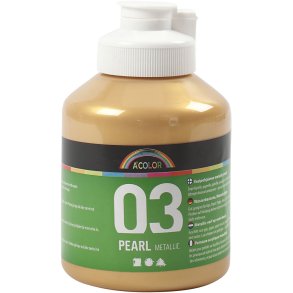 Akrylmaling Metallic, metallic, guld, 500 ml/ 1 fl.