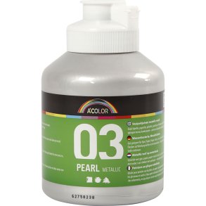 Akrylmaling Metallic, metallic, sølv, 500 ml/ 1 fl.