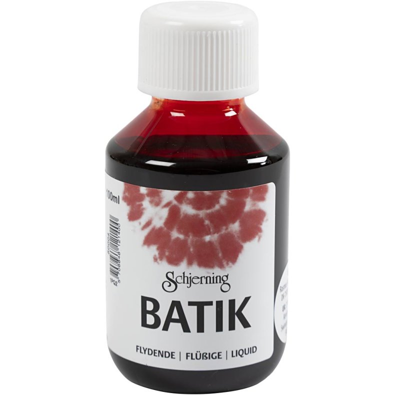 Batikfarve, r&oslash;d, 100ml/ 1 fl.