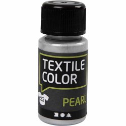 Textile Color, perlemor, s&oslash;lv, 50 ml/ 1 fl.