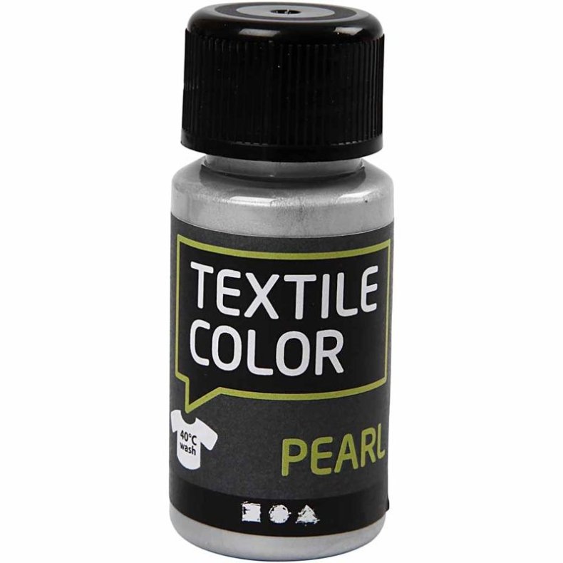 Textile Color, perlemor, s&oslash;lv, 50ml/ 1 fl.