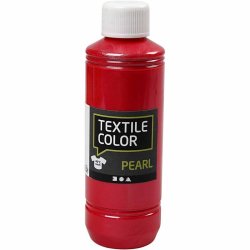 Textile Color, perlemor, r&oslash;d, 250 ml/ 1 fl.