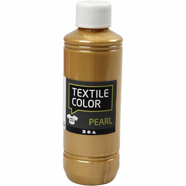 Textile Color, perlemor, guld, 250ml/ 1 fl.