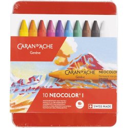 CARAN D&rsquo;ACHE Neocolor I, L: 10 cm, tykkelse 8,5 mm, ass. farver, 10 stk./ 1 pk.