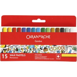 CARAN D&rsquo;ACHE Neocolor I, Junior, L: 5 cm, tykkelse 8,5 mm, ass. farver, 15 stk./ 1 pk.