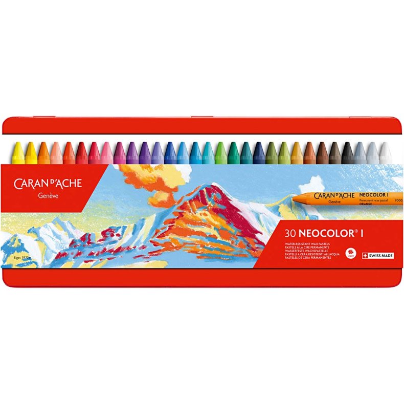 CARAN D&rsquo;ACHE Neocolor I, L: 10 cm, tykkelse 8,5 mm, ass. farver, 30 stk./ 1 pk.