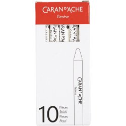 CARAN D&rsquo;ACHE Neocolor I, L: 10 cm, tykkelse 8,5 mm, white (001), 10 stk./ 1 pk.