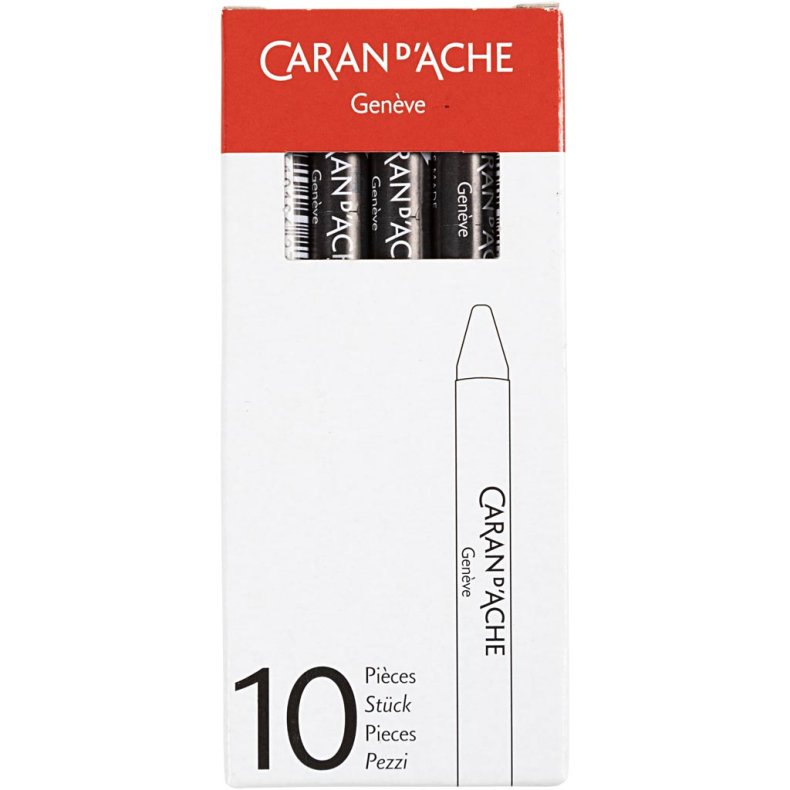 CARAN D&rsquo;ACHE Neocolor I, L: 10 cm, tykkelse 8,5 mm, black (009), 10 stk./ 1 pk.