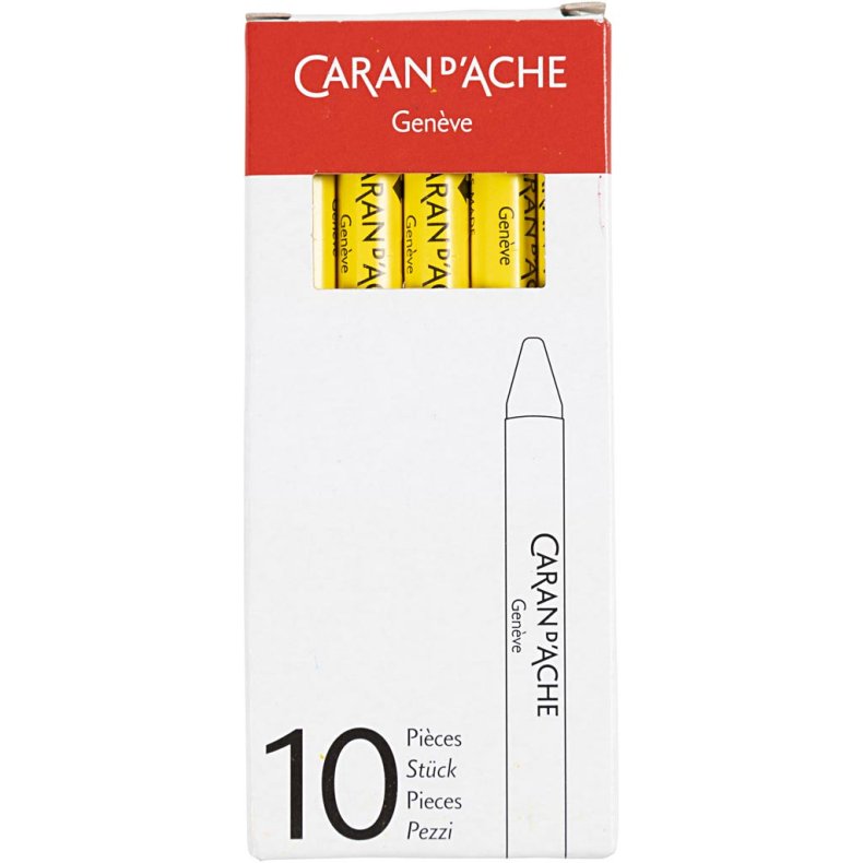 CARAN D&rsquo;ACHE Neocolor I, L: 10 cm, tykkelse 8,5 mm, yellow (010), 10 stk./ 1 pk.