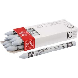 CARAN D&rsquo;ACHE Neocolor I, L: 10 cm, tykkelse 8,5 mm, light grey (003), 10 stk./ 1 pk.
