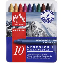 CARAN D&rsquo;ACHE Neocolor II, L: 10 cm, tykkelse 8,5 mm, ass. farver, 10 stk./ 1 pk.
