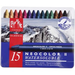 CARAN D&rsquo;ACHE Neocolor II, L: 10 cm, tykkelse 8,5 mm, ass. farver, 15 stk./ 1 pk.