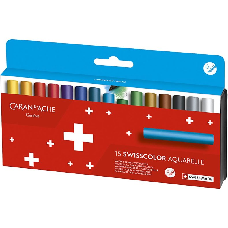 CARAN D&rsquo;ACHE Neocolor II, Junior, L: 5 cm, tykkelse 8,5 mm, ass. farver, 15 stk./ 1 pk.