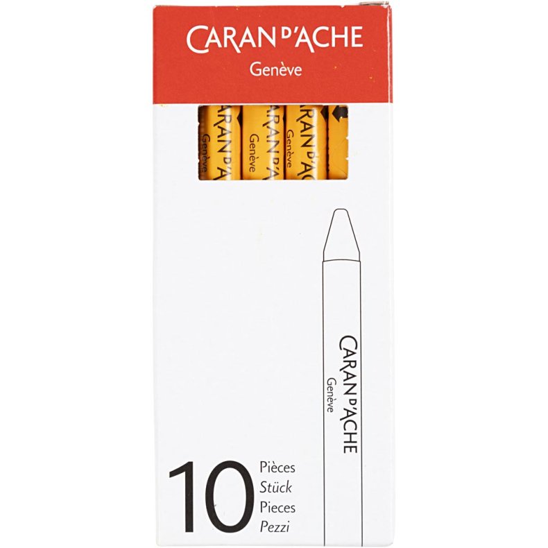 CARAN D&rsquo;ACHE Neocolor II, L: 10 cm, tykkelse 8,5 mm, orange (030), 10 stk./ 1 pk.