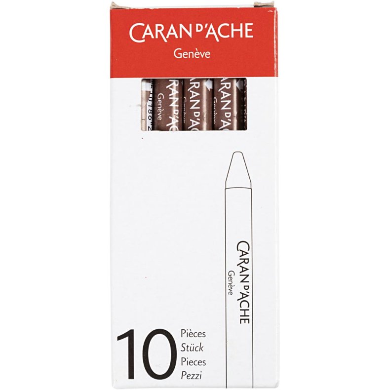 CARAN D&rsquo;ACHE Neocolor II, L: 10 cm, tykkelse 8,5 mm, brown (059), 10 stk./ 1 pk.