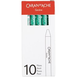 CARAN D&rsquo;ACHE Neocolor II, L: 10 cm, tykkelse 8,5 mm, emerald green (210), 10 stk./ 1 pk.