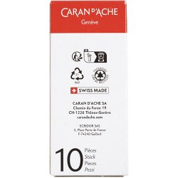 CARAN D&rsquo;ACHE Neocolor II, L: 10 cm, tykkelse 8,5 mm, emerald green (210), 10 stk./ 1 pk.