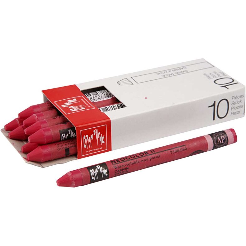 CARAN D&rsquo;ACHE Neocolor II, L: 10 cm, carmine (080), 10stk./ 1 pk.