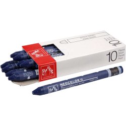 CARAN D&rsquo;ACHE Neocolor II, L: 10 cm, tykkelse 8,5 mm, prussian blue (159), 10 stk./ 1 pk.