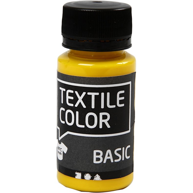 Textile Color, prim&aelig;r gul, 50 ml/ 1 fl.