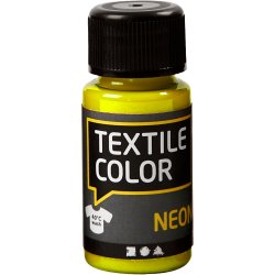 Tekstilmaling, neon gul, 50 ml/ 1 fl.