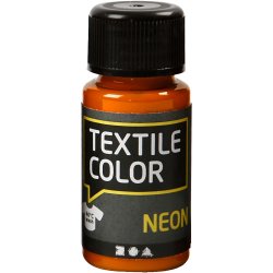 Tekstilmaling, neon orange, 50 ml/ 1 fl.