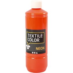 Tekstilmaling, neon orange, 500 ml/ 1 fl.