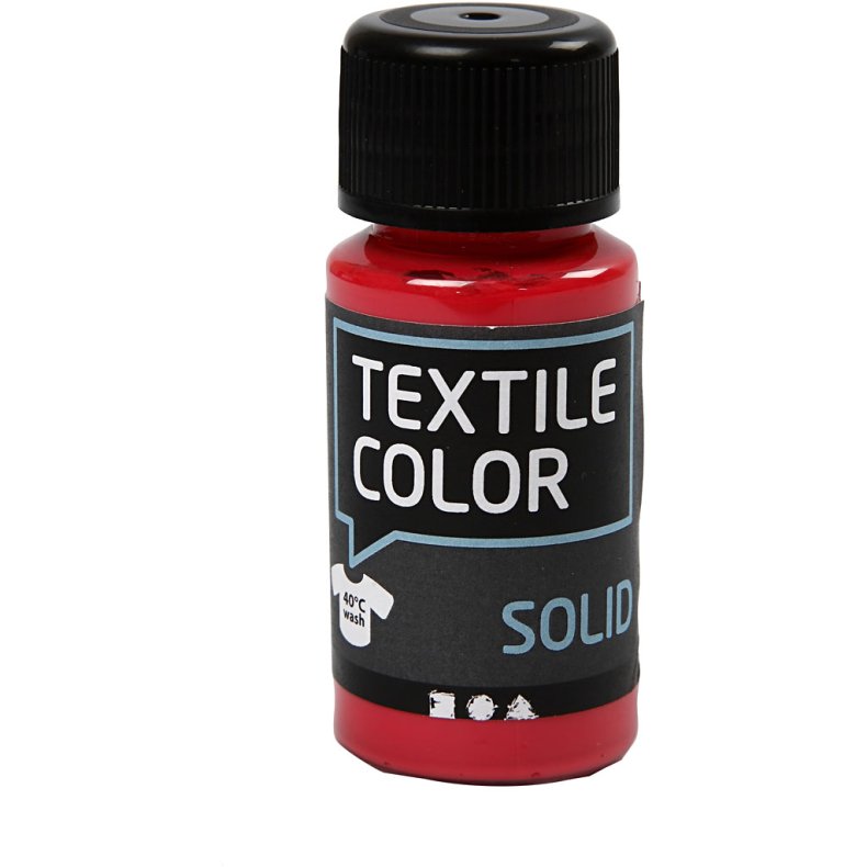 Textile Solid, d&aelig;kkende, r&oslash;d, 50ml/ 1 fl.