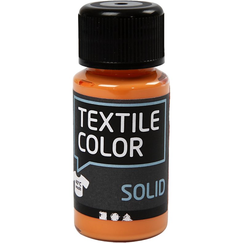 Textile Solid, d&aelig;kkende, orange, 50ml/ 1 fl.