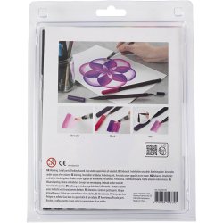 Akvareltusch, streg 2+4-8 mm, standardfarver, 12 stk./ 1 pk.