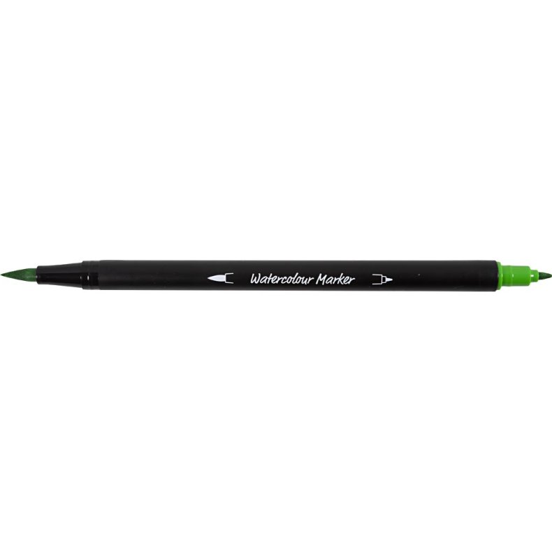 Akvareltusch, streg 2+4-8 mm, standardfarver, 12 stk./ 1 pk.