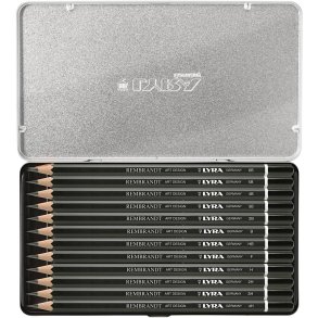 Art Design Tegneblyanter, B,2B,3B,4B,5B,6B,HB,H,2H,3H,4H,F, 12 stk./ 1 pk.