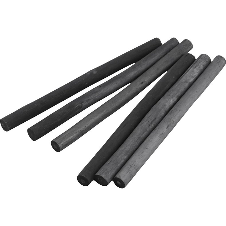 Tegnekul, L: 115 mm, diam. 10 mm, bl&oslash;d, 6 stk./ 1 pk.