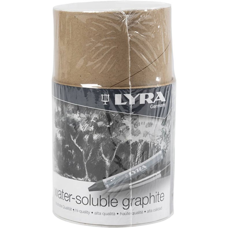 Lyra Grafit Akvarelstifter, L: 6,5 cm, 2B,6B,9B, 24 stk./ 1 pk.
