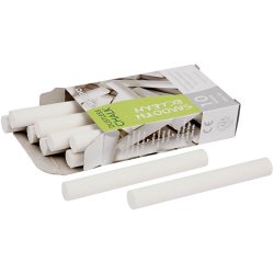 Tavlekridt, L: 8 cm, diam. 10 mm, hvid, 10x10 stk./ 1 pk.