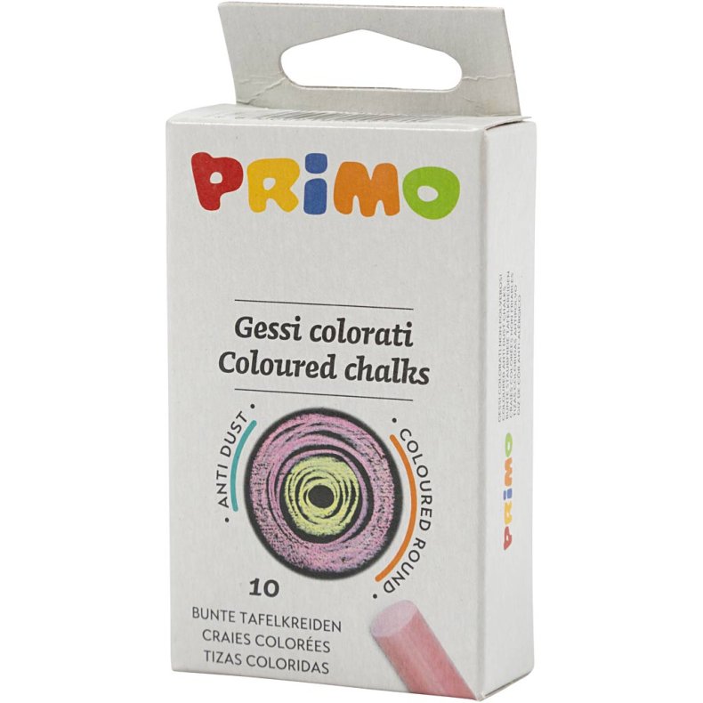 Tavlekridt, L: 8 cm, diam. 10 mm, ass. farver, 10 stk./ 1 pk.