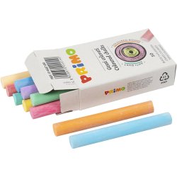 Tavlekridt, L: 8 cm, diam. 10 mm, 10x10 stk./ 1 pk.