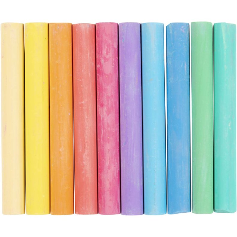 Tavlekridt, L: 8 cm, diam. 10 mm, 10x10 stk./ 1 pk.