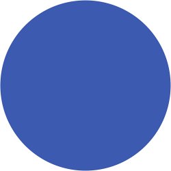 Vandfarve, H: 16 mm, diam. 44 mm, bl&aring;, 6 stk./ 1 pk.