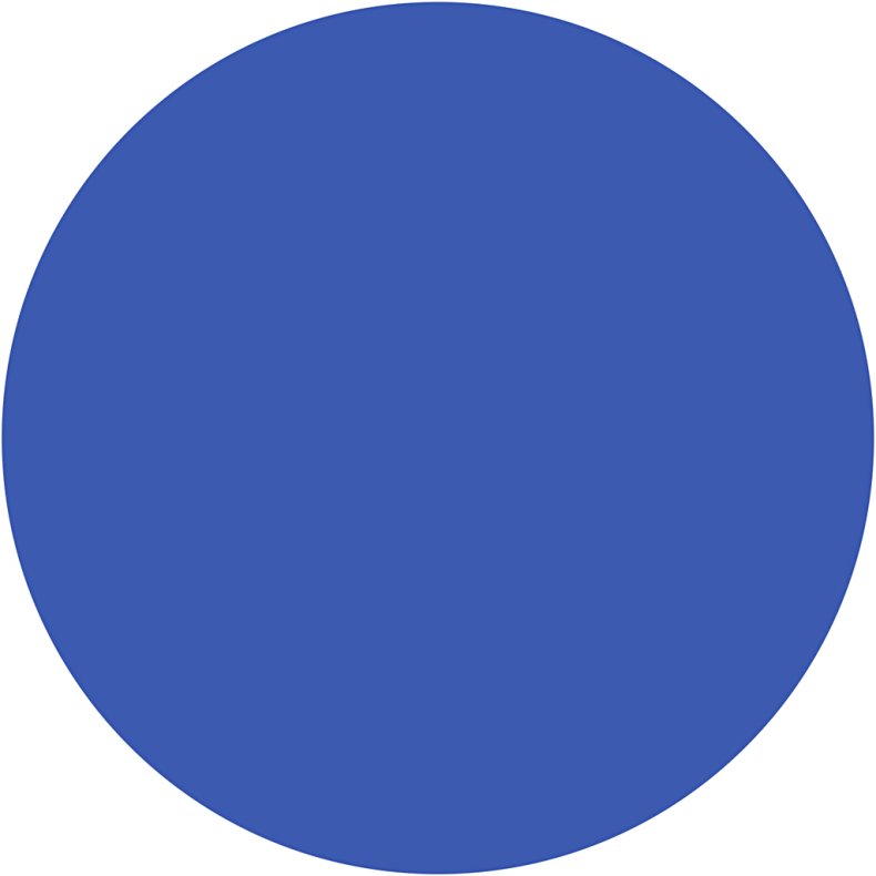 Vandfarve, H: 16 mm, diam. 44 mm, bl&aring;, 6 stk./ 1 pk.