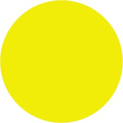 Vandfarve, H: 16 mm, diam. 44 mm, gul, 6 stk./ 1 pk.