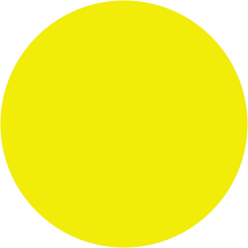 Vandfarve, H: 16 mm, diam. 44 mm, gul, 6 stk./ 1 pk.