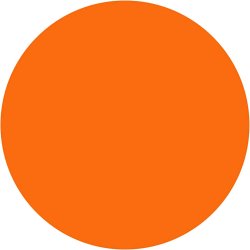 Vandfarve, H: 16 mm, diam. 44 mm, orange, 6 stk./ 1 pk.