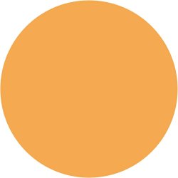 Vandfarve, H: 16 mm, diam. 44 mm, lys orange, 6 stk./ 1 pk.