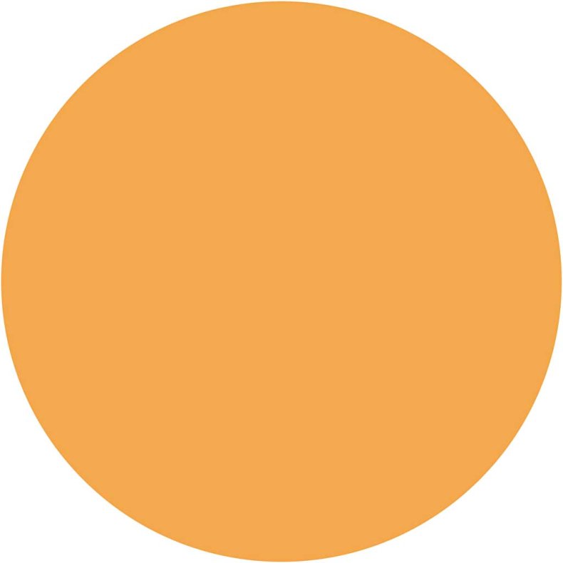 Vandfarve, H: 16 mm, diam. 44 mm, lys orange, 6 stk./ 1 pk.