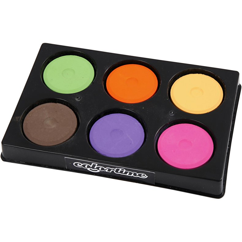 Vandfarve, H: 19 mm, diam. 57 mm, suppleringsfarver, 1 pk.