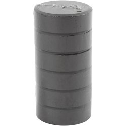 Vandfarve, H: 19 mm, diam. 57 mm, sort, 6 stk./ 1 pk.