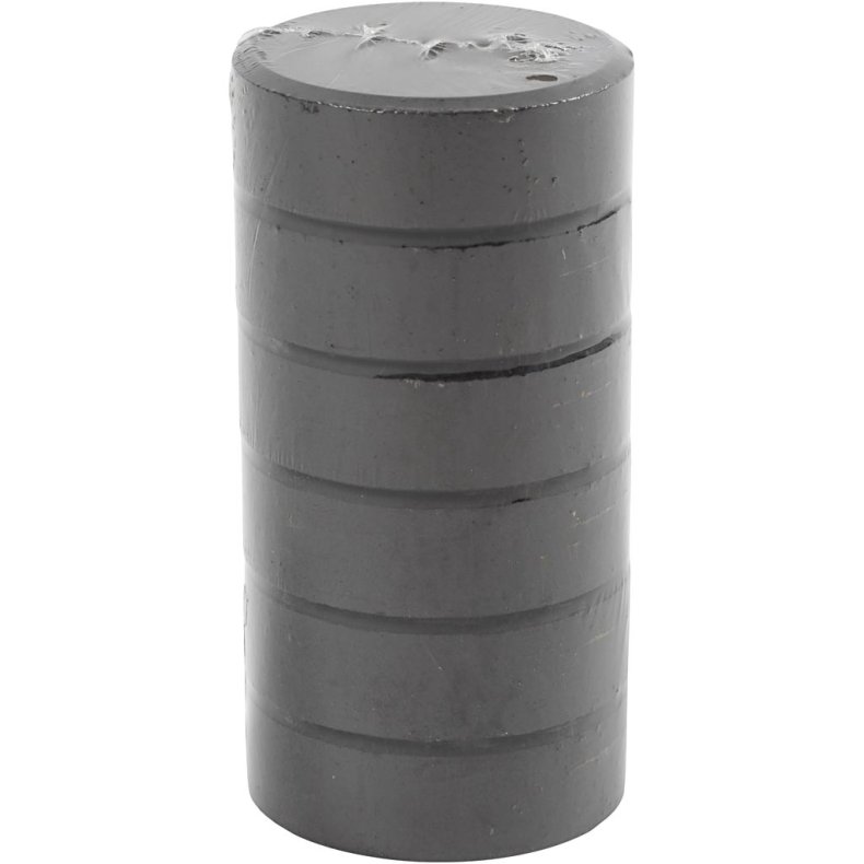 Vandfarve, H: 19 mm, diam. 57 mm, sort, 6 stk./ 1 pk.