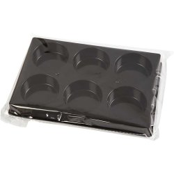 Palet til vandfarve, diam. 44 mm, str. 11x16 cm, sort, 1 stk.