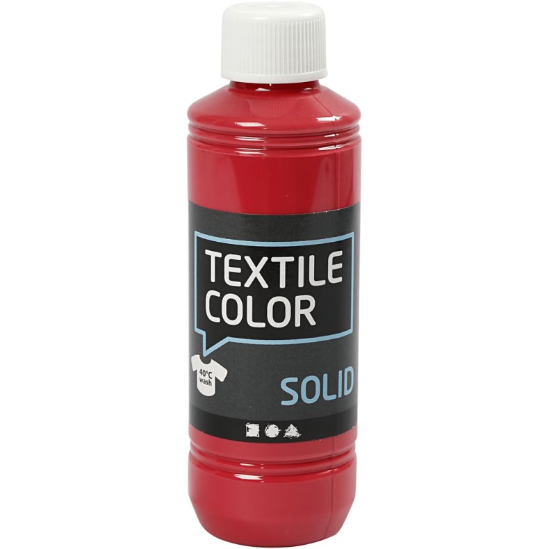 Textile Solid, d&aelig;kkende, r&oslash;d, 250 ml/ 1 fl.